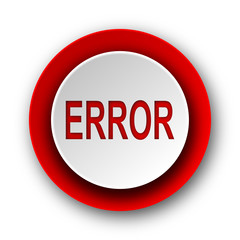 error red modern web icon on white background