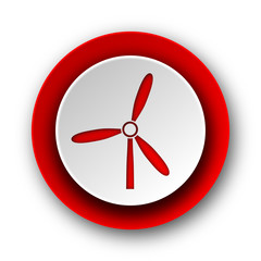 Obraz premium windmill red modern web icon on white background
