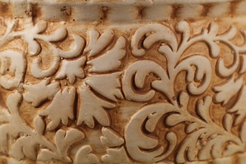 texture background floral pattern pottery