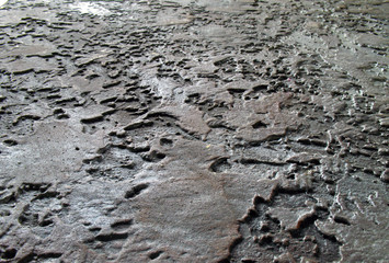 Structural plaster on wall