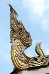 Fototapeta na wymiar King of Naga on blue sky