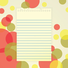 Notepaper on Abstract Background