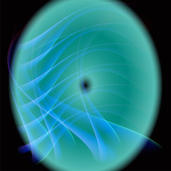 Blue wave on dark background