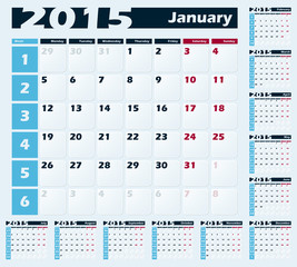 Calendar 2015 vector design template