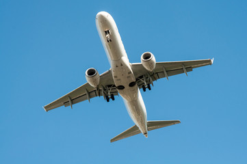 Fototapeta na wymiar Big airplane in the sky - Passenger Airliner aircraft