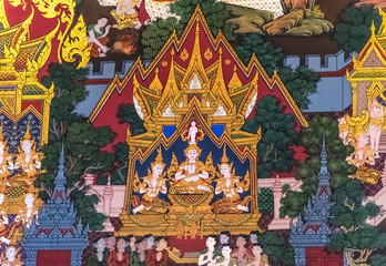 Thai Painting :Birth of Buddha