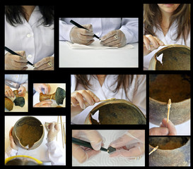 archaeological restoration work