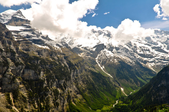 Swiss Alps Landscape in Jungfrau Region