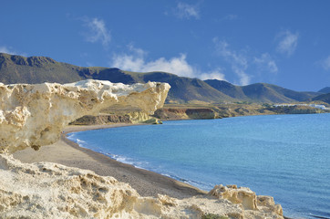 Los Escullos beach, one of the volcanic beauties of Cabo de Gata