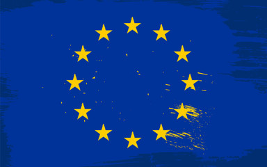 European union grunge flag