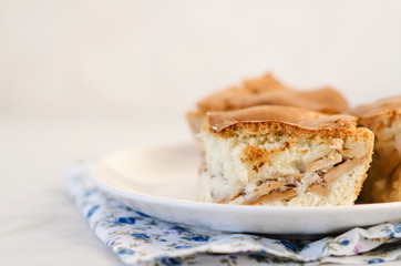 Apple pie on the plate