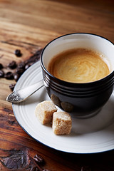 Cup of Coffee with Brown Sugar