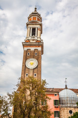 The bell tower of the Church Saint Apostoli - Venice, Italy