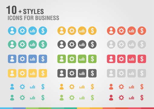 Icon set for business.