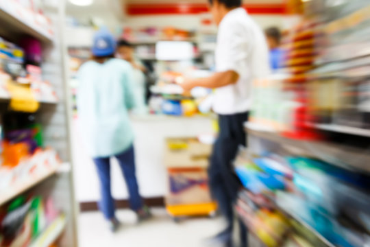 Blurry convenience store