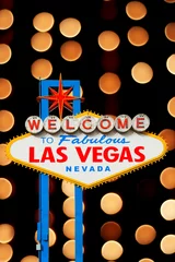Türaufkleber Willkommen im Las Vegas-Zeichen © somchaij