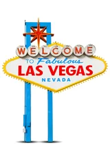 Meubelstickers Welkom bij Las Vegas Sign © somchaij