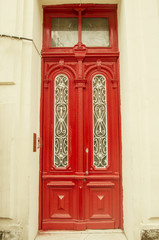 Obraz premium Red Wooden Gate