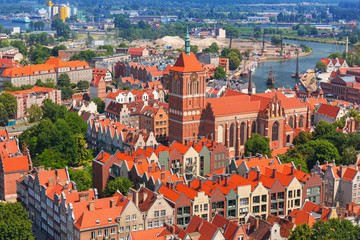 Fototapeta premium Baroque architecture of old town in Gdansk, Poland