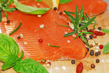 Fresh salmon fillet