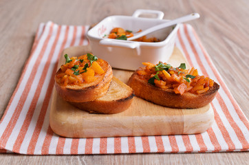 Sandwich with pumpkin