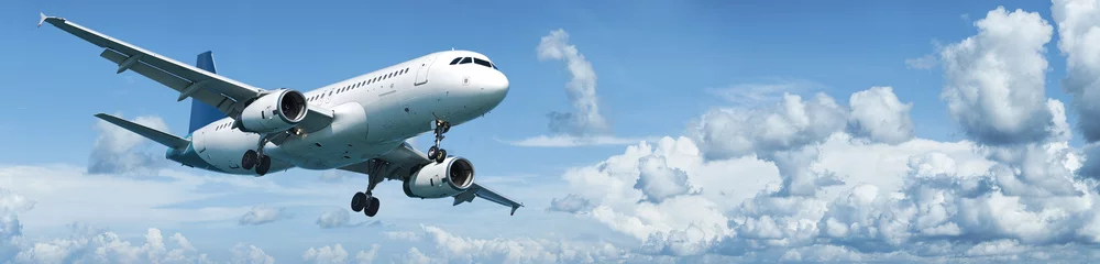 Foto op Plexiglas Vliegtuig Straalvliegtuig tijdens de vlucht
