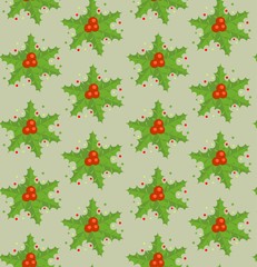 Xmas wallpaper with holly