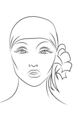 drawn womanish face