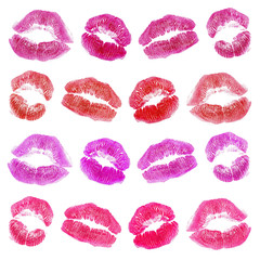 Lipstick marks set
