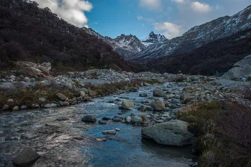Foto op Canvas Water flowing in the Fitz Roy trail, Argentina © brizardh
