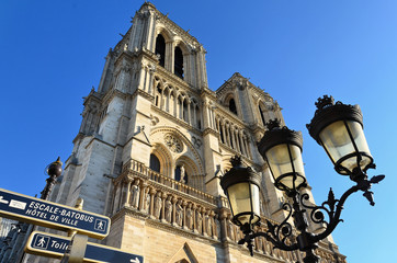 Fototapeta na wymiar The cathedral Notre Dame of Paris - Paris - France