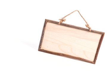 Fototapeta premium wooden sign isolated on a white background
