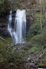 Mountain waterfall in some woods