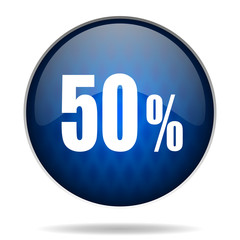 50 % internet blue icon