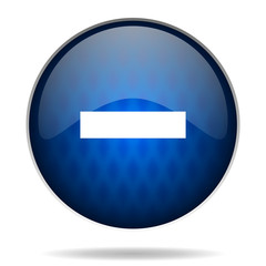 minus internet blue icon