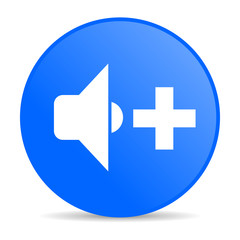 speaker volume internet blue icon