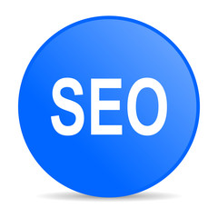 seo internet blue icon