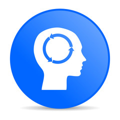 head internet blue icon