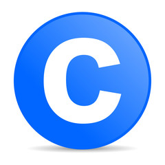 copyright internet blue icon