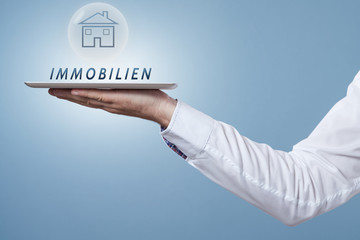 Obraz premium Haus in einer Blase Immobilienblase