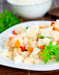 Risotto with vegetable
