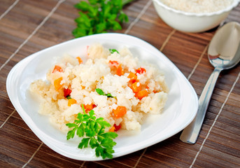 Risotto with vegetable