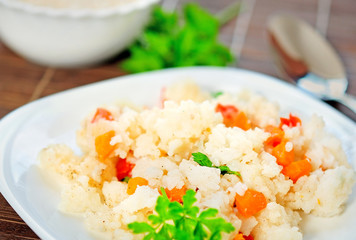 Risotto with vegetable