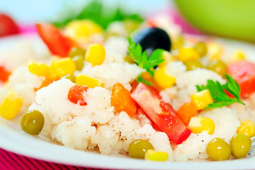 Risotto with vegetable