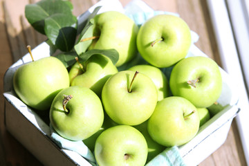 Juicy apples, close-up