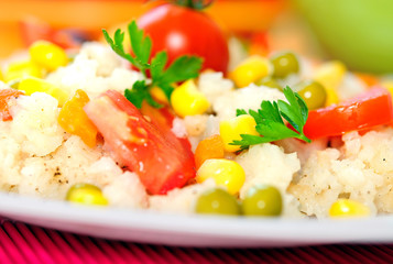 Risotto with vegetable