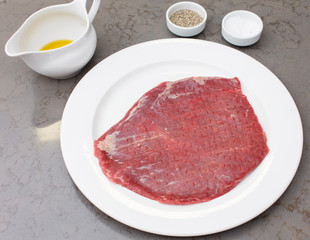 raw steak