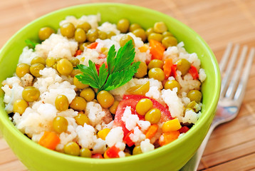 Risotto with vegetable