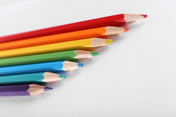Color pencils isolated on white