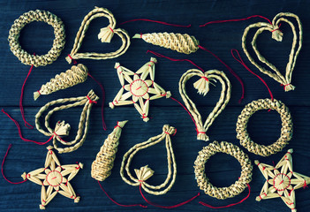 straw ornaments